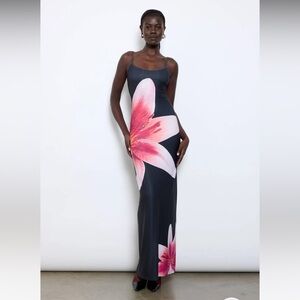 With Harper Lu Black Lily slip maxi dress size XS